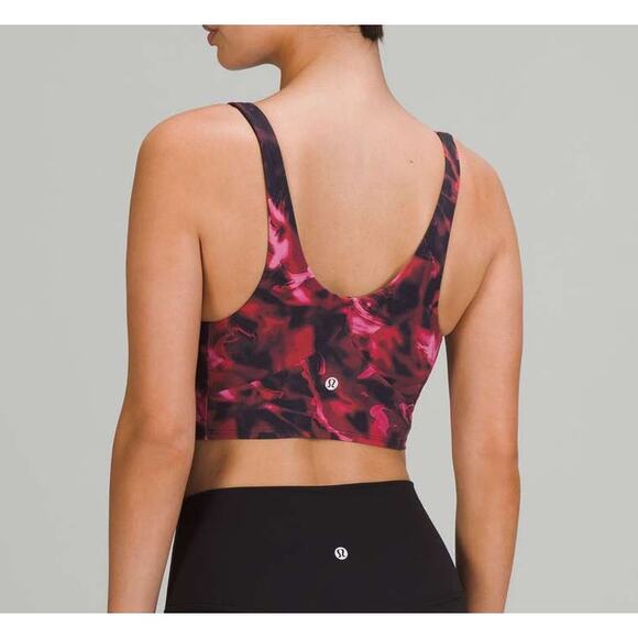 Lululemon Nulu Front-Darting Yoga Bra Intensity Pink Blossom Multi 8 - Picture 2 of 7